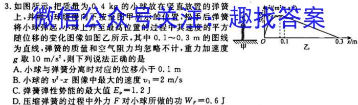 江西省2023届九年级《学业测评》分段训练（五）物理.