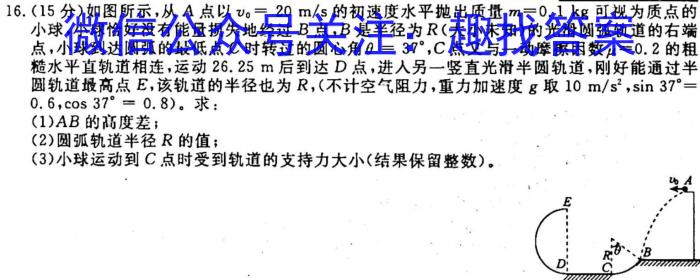 岳阳一中2023届高三下学期第一次月考f物理