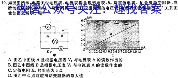 衡水金卷先享题·月考卷 2022-2023学年度下学期高三年级一调考试(新教材)物理.