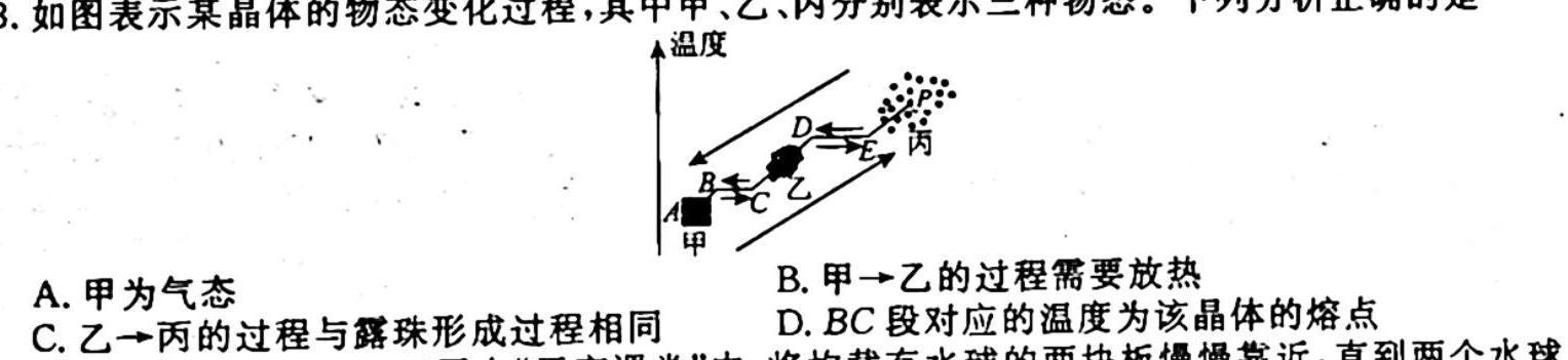 2023唐山一模高三3月联考-物理
