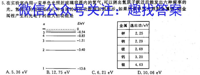 安徽省2023届高三年级3月模拟考试（233451D）物理.