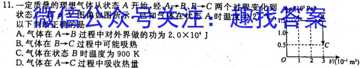2023年普通高等学校招生全国统一考试进阶模拟试卷(仿真冲刺卷)(一)1物理.