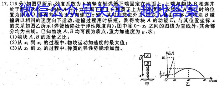 2023年安徽省教育教学联盟大联考·中考密卷（一）物理.