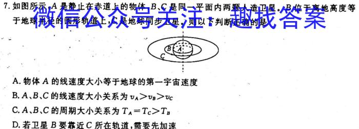 湖南省2023届高三一起考大联考(模拟二)f物理