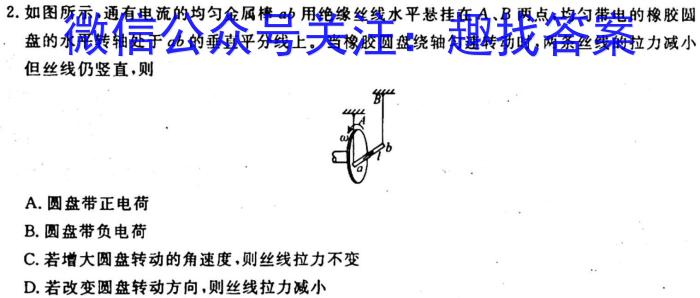 伯乐马 2023年普通高等学校招生新高考模拟考试(二)2.物理