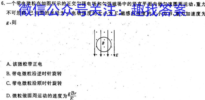 中考必刷卷·安徽省2023年安徽中考第一轮复*卷(六)6物理.