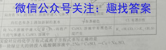2023广东2月普通高中学业水平合格性考试化学