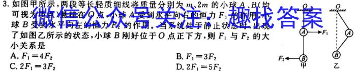 智慧上进2023届限时训练40分钟·题型专练卷(四)物理`