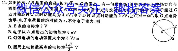 2022-2023衡水金卷先享题·月考卷下学期高三一调(老高考)f物理