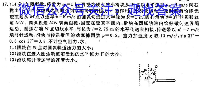 2023年普通高等学校招生全国统一考试名校联盟·模拟信息卷(八)8物理.