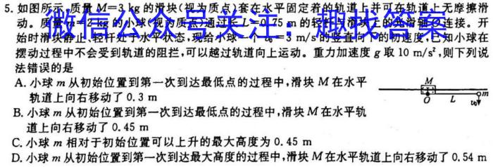 2023届智慧上进名校学术联盟高考模拟信息卷押题卷（二）物理.