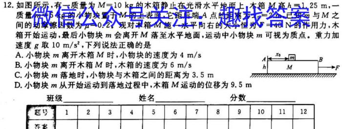 2023湖南省郴州市三月份联考物理.