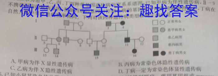 2022-2023衡水金卷先享题高考备考专项提分卷(新教材)高考大题分组练(4)试题生物