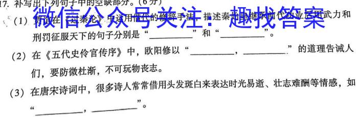 安徽省中考必刷卷·2023年名校内部卷（二）语文