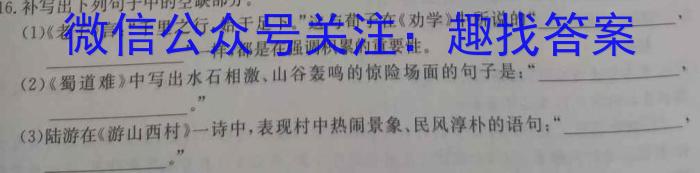 2022-2023学年安徽省八年级教学质量监测（五）语文