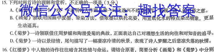 江苏省宿迁市泗阳县2023年初中学业水平第一次模拟测试语文