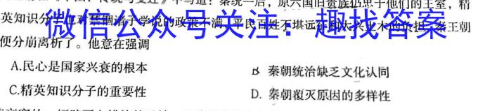 2023年普通高等学校招生全国统一考试 高考仿真冲刺卷(六)6历史