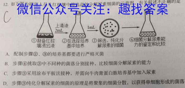 红河州第一中学2022级高一下学期3月月考生物