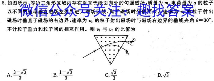 2023年普通高等学校招生全国统一考试 高考仿真冲刺卷(四)4物理.