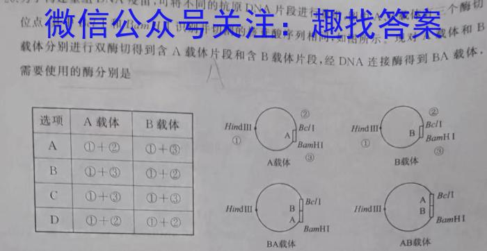 2022-2023衡水金卷先享题高考备考专项提分卷(新教材)高考大题分组练(4)试题生物