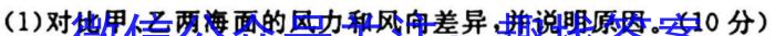 四川省乐山市高中2025届第一学期教学质量检测(2023.02)地理