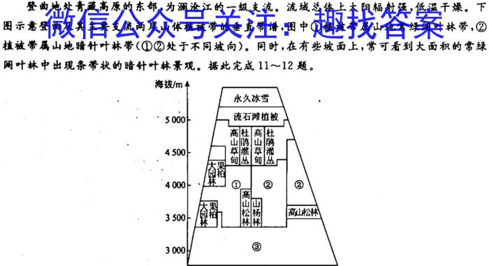 广东省2022-2023学年度第一学期期终高中一年级教学质量测试地理