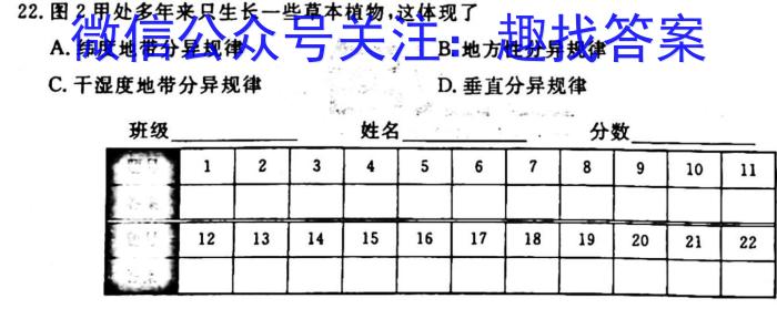 024-2023学年陕西省八年级期末质量监测(23-CZ53b)地理"
