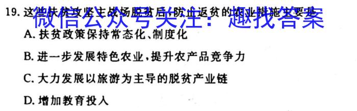 安徽省九年级2022-2023学年新课标闯关卷（十）AH地理.