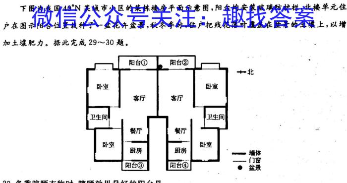 安徽第一卷·2023年九年级中考第一轮复习（六）地理