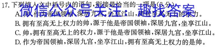 四川省大数据精准教学联盟2020级高三第二次统一监测语文