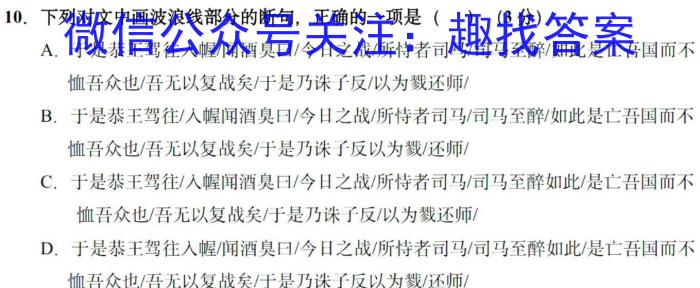 2023年河南省九年级第六届名校联盟考（23-CZ122c）语文