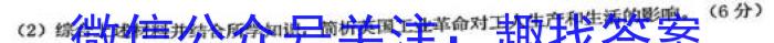 安徽省2022-2023学年高二下学期开学考(2023.02)历史试卷