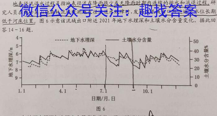 湘豫名校联考 2023年3月高三第一次模拟考试地理