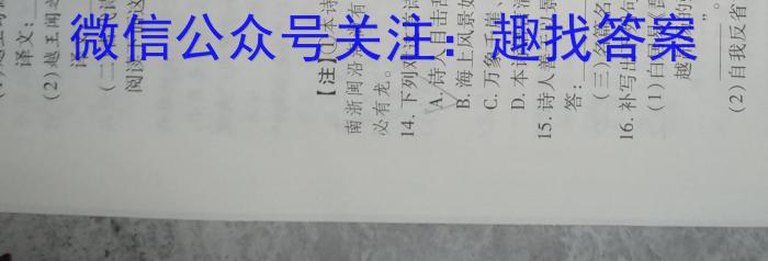 [阳光启学]2023届全国统一考试标准模拟信息卷(八)8语文