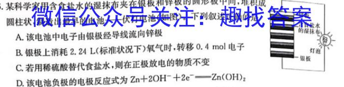 智慧上进2023届限时训练40分钟·题型专练卷(九)化学