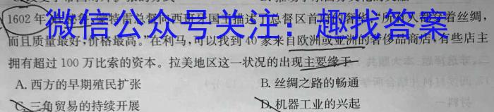 衡中文化 2023年普通高等学校招生全国统一考试·调研卷(二)2历史试卷