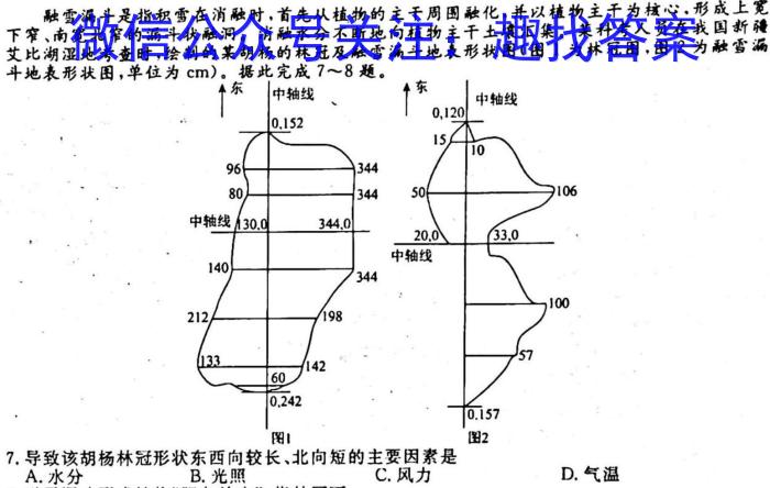 2023年陕西省初中学业水平考试·仿真摸底卷（A）地理