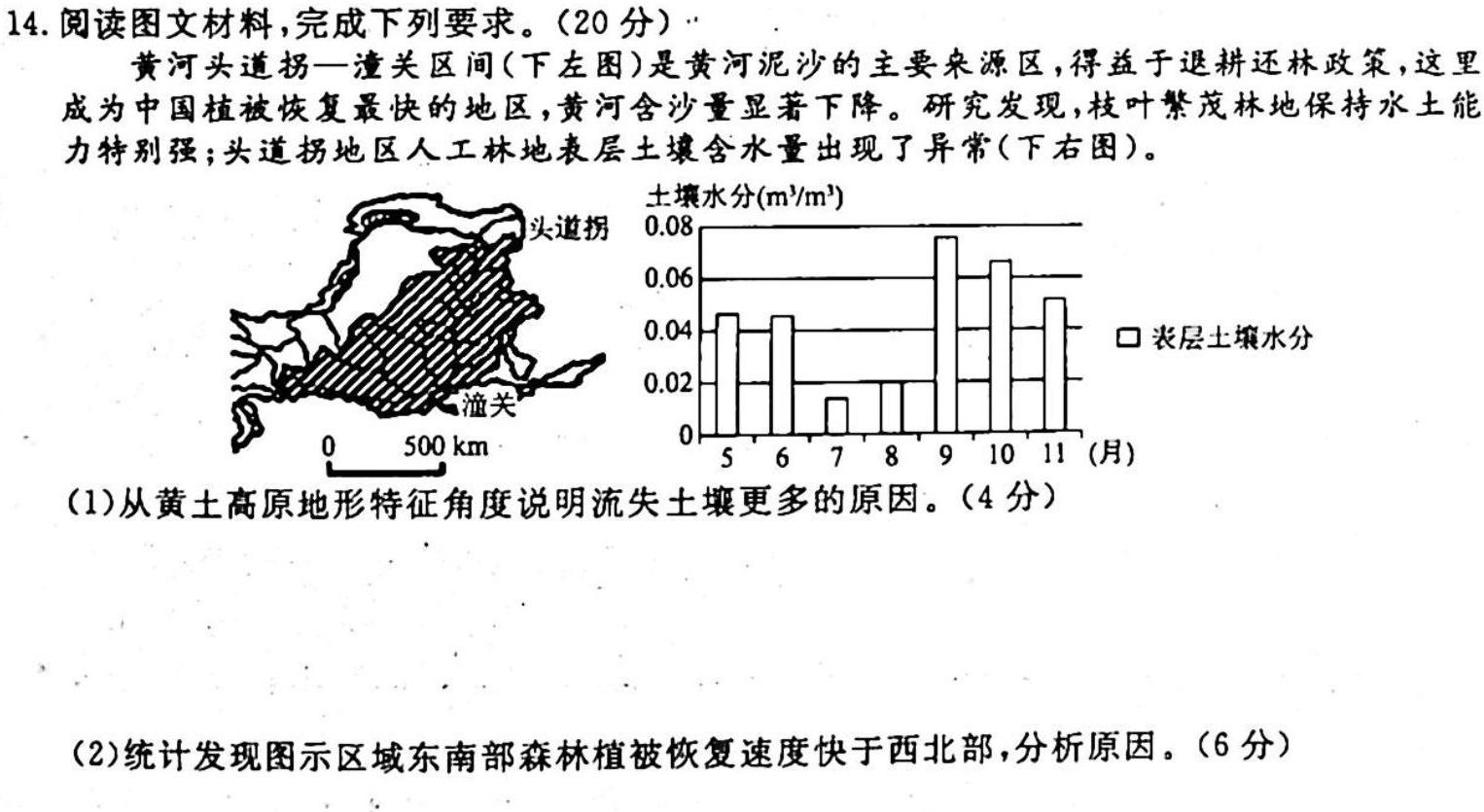大联考·百校大联考 2023届高三第六次百校大联考试卷 新教材-L地理试题及答案