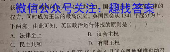 陕西省西安市2023届九年级模拟检测卷（22-02-CZ85c·金卷（一））政治s