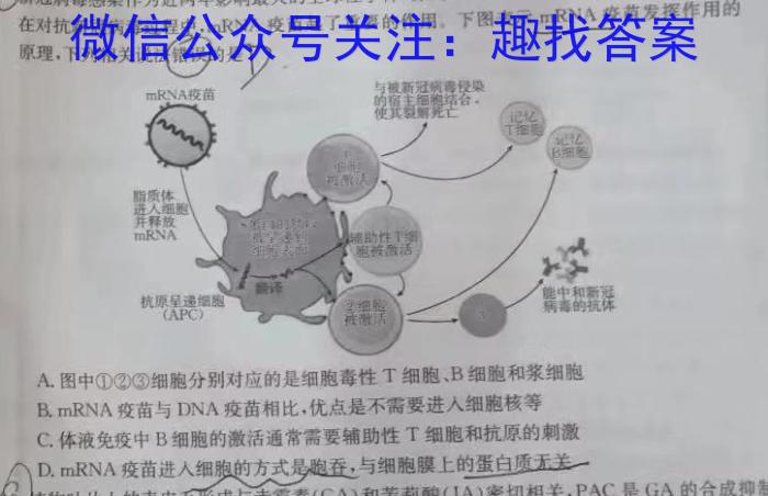 2023届安徽省皖北五校高三年级3月联考生物