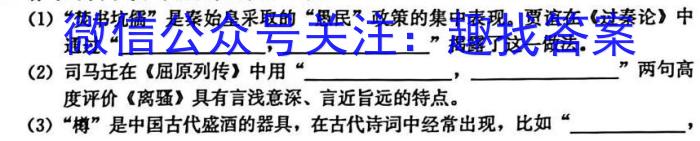 中考必刷卷·安徽省2023年安徽中考第一轮复习卷(三)3语文