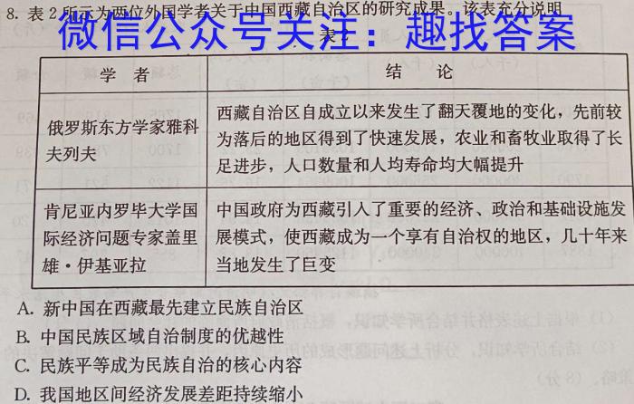 江西省2022-2023学年度九年级阶段性练习(四)4历史