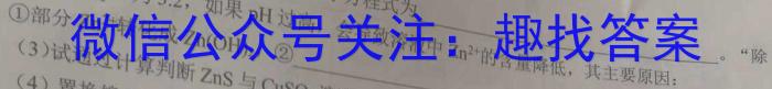 辽宁省2023年1月葫芦岛市高一普通高中学业质量监测考试化学