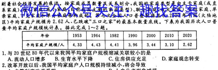 【贵州云师大附中】 2023届云南省师范大学附属中学高三适应性月考（七）地理.