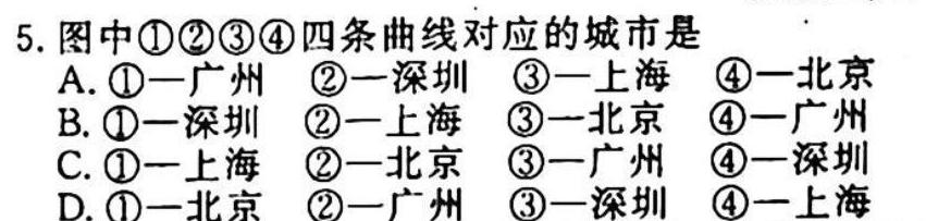 衡水金卷先享题信息卷2023全国甲卷5.地理