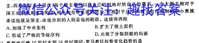 金科大联考 2022~2023学年度高三2月质量检测(新教材)历史