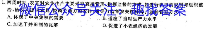 2023届衡水金卷先享题信息卷 全国乙卷A二历史