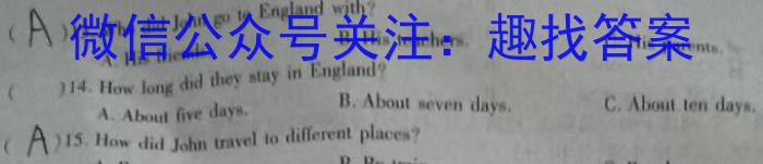 庐江县2022/2023学年度第一学期九年级期末教学质量抽测英语