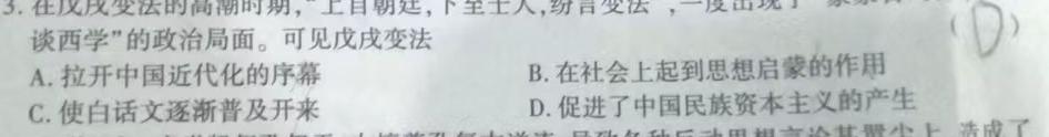 2023届先知模拟卷·新教材(二)历史