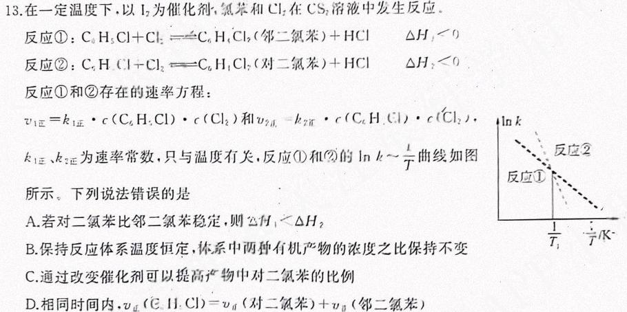 考前信息卷·第五辑 砺剑·2023相约高考 强基提能拔高卷(一)1化学